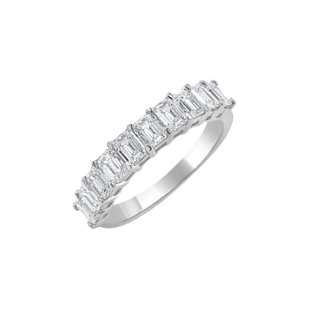 Emerald Cut Diamond Band