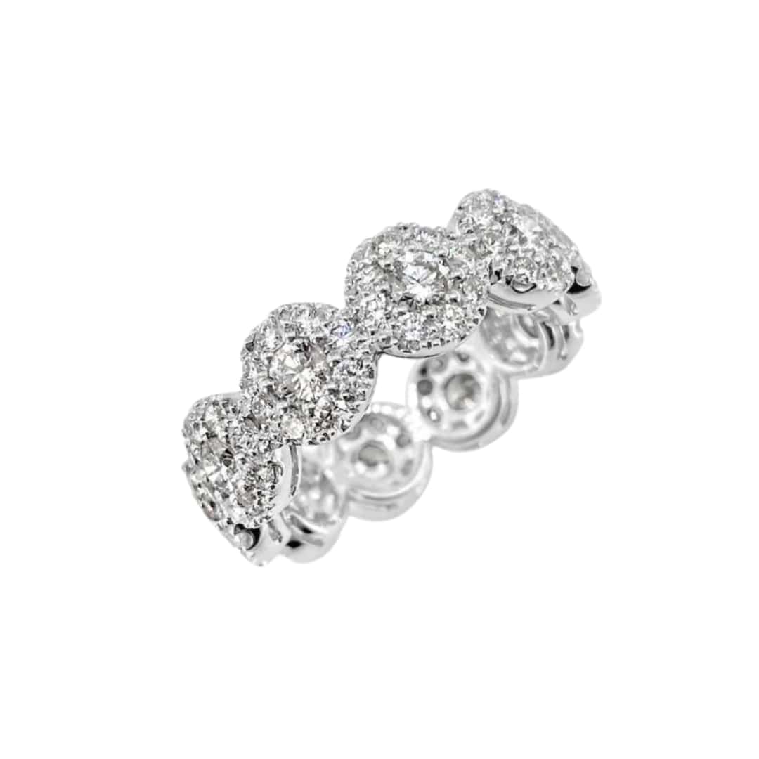 Diamond Halo Eternity Band