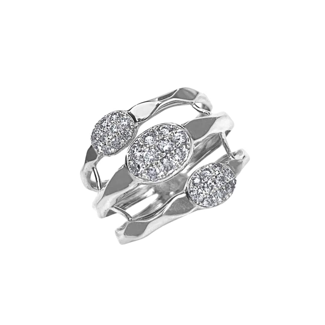 Stacked Pave Diamond Ring