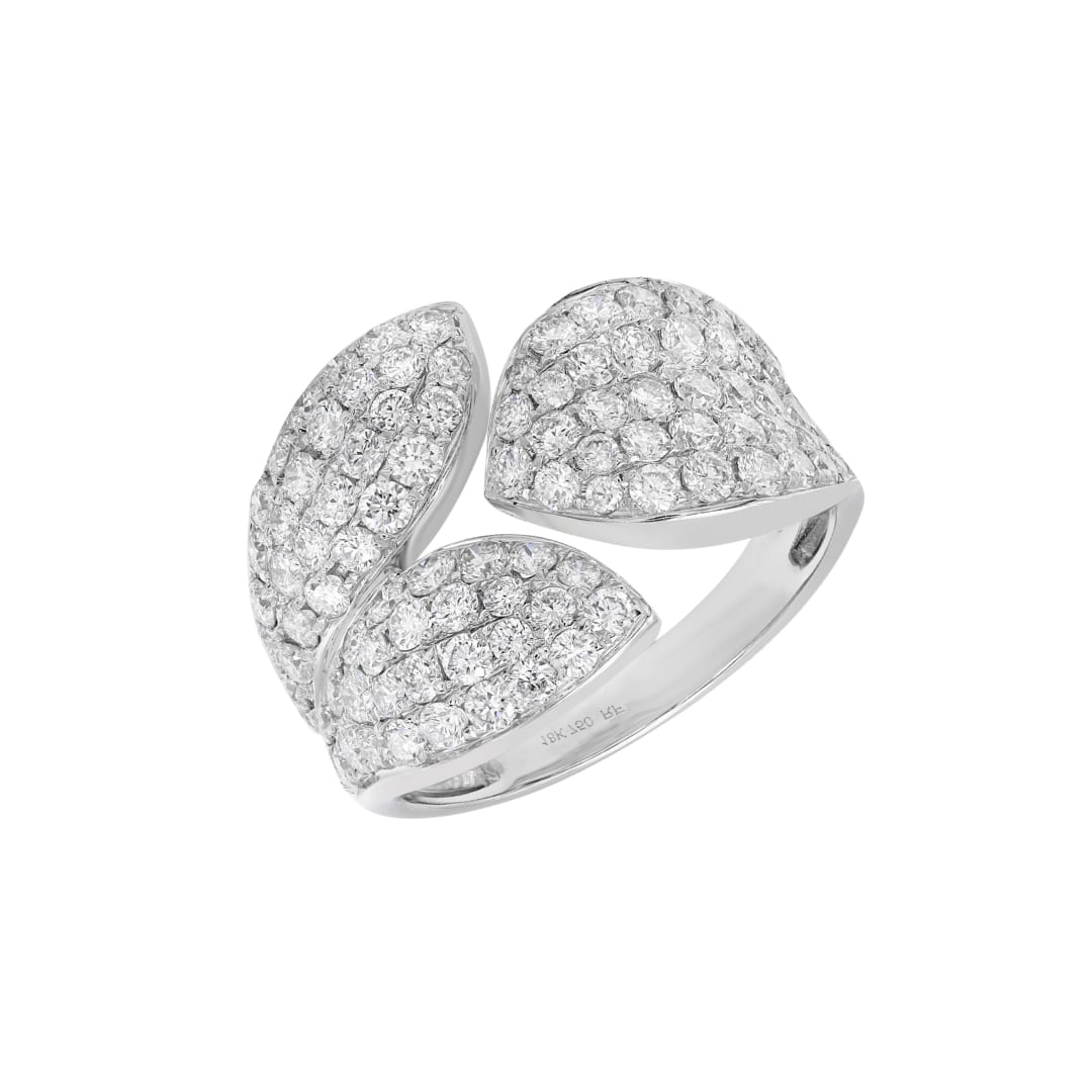 Three Leaf Diamond Ring