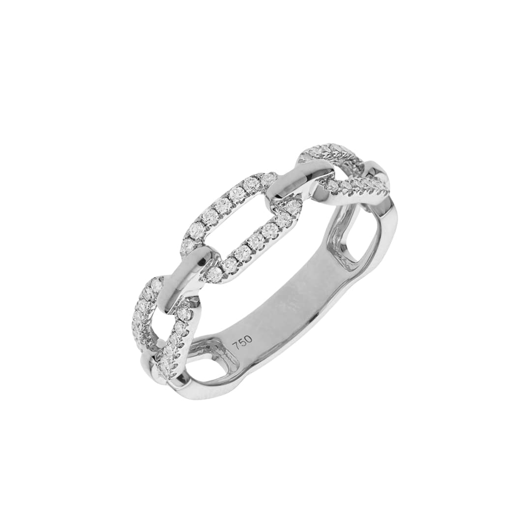 Diamond Chain Link Ring