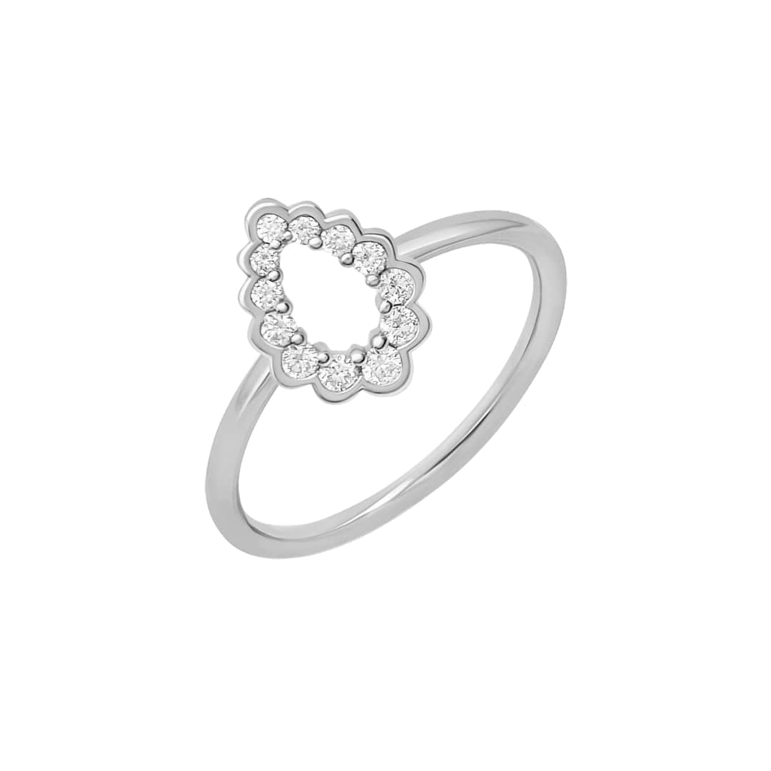 Open Graduated Diamond Ring