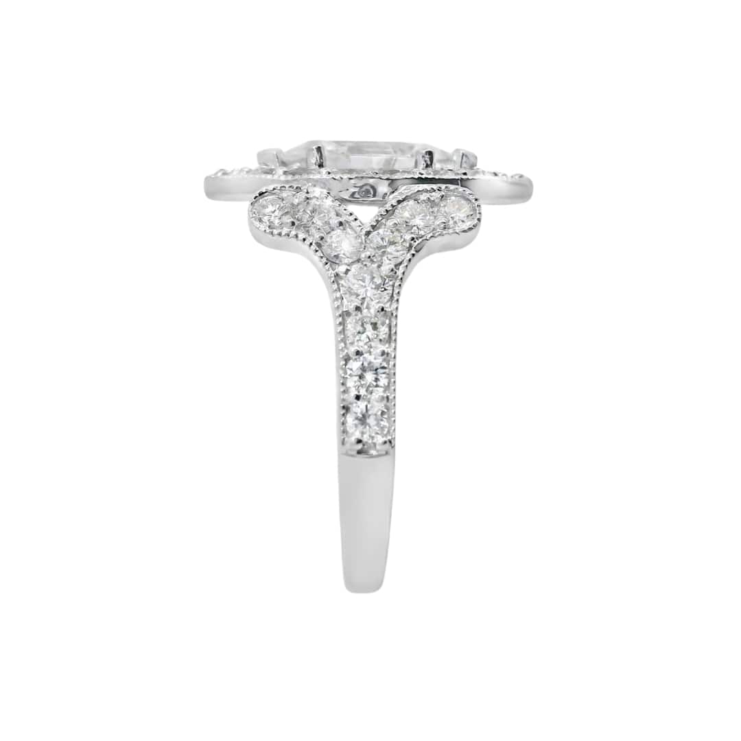 Marquise and Round Diamond Ring