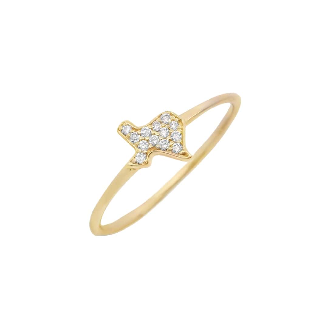 Pave Diamond Texas Ring