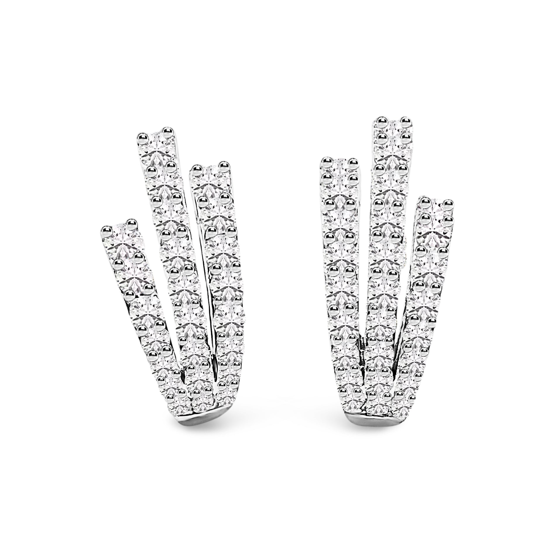 Diamond Curved Earrings