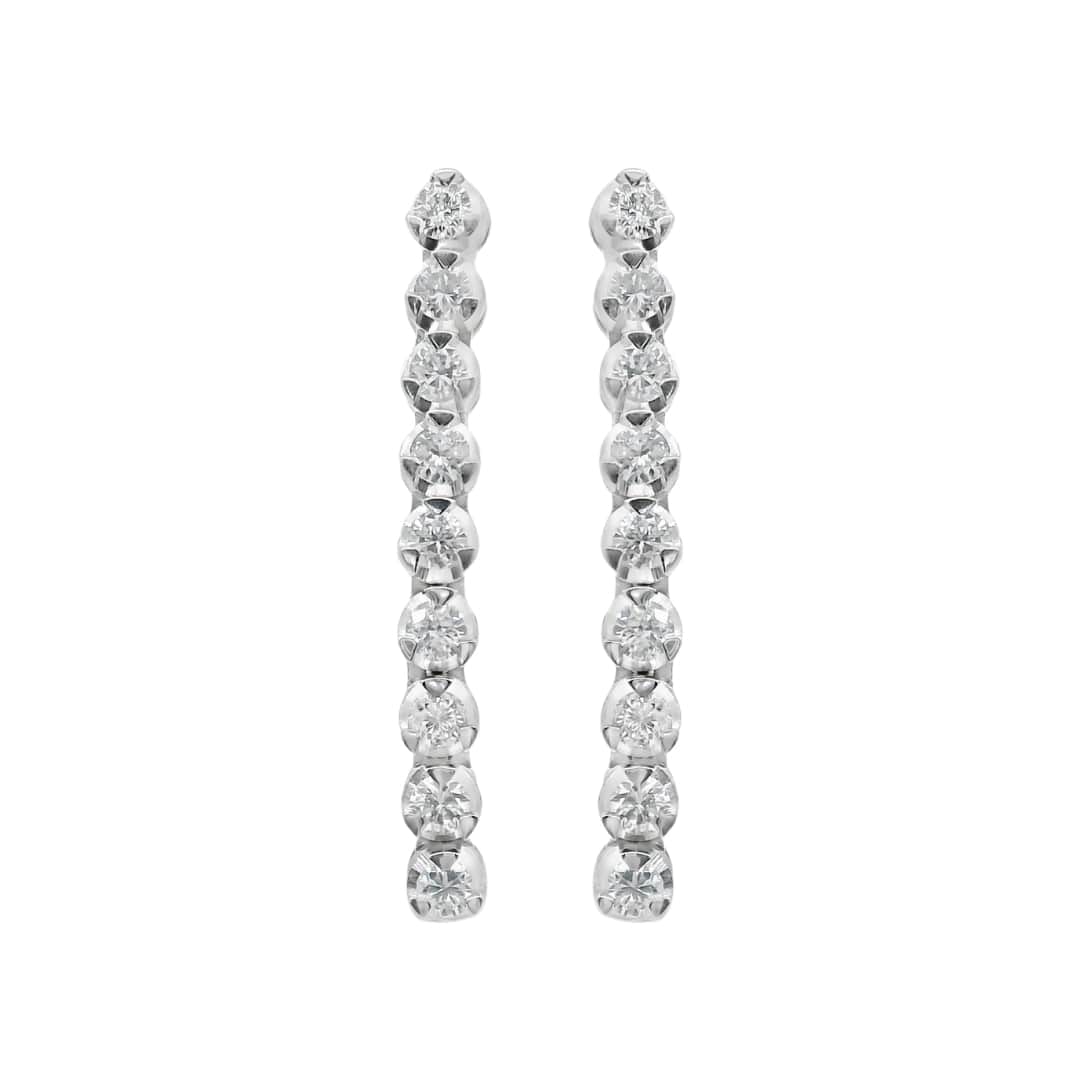 Diamond Dangle Tennis Earrings