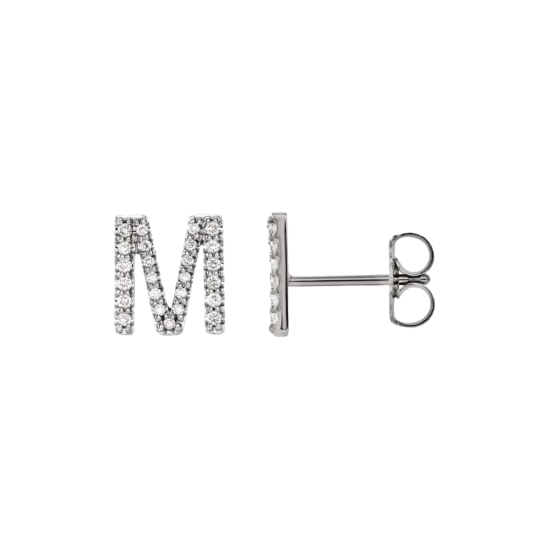 Diamond Initial Studs