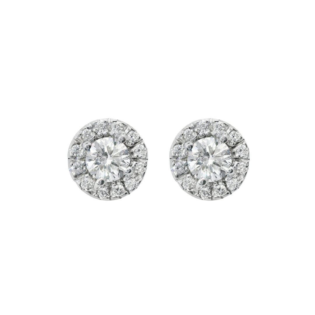 Diamond Halo Earrings