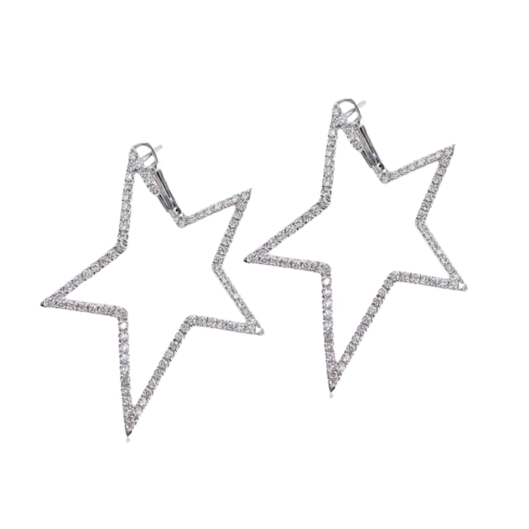 Jumbo Diamond Star Earrings