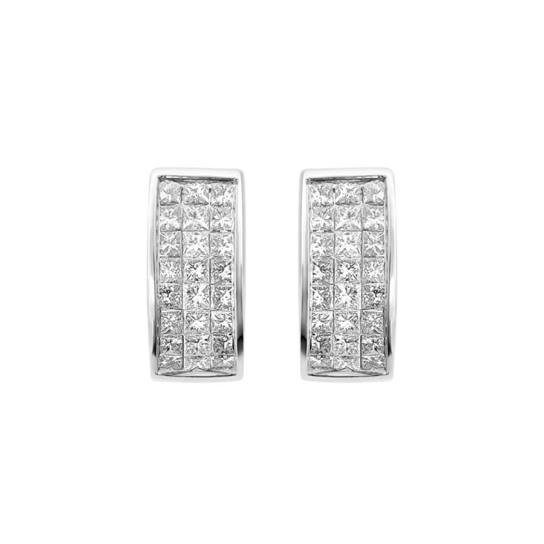 4ctw Princess Cut Diamond Earrings