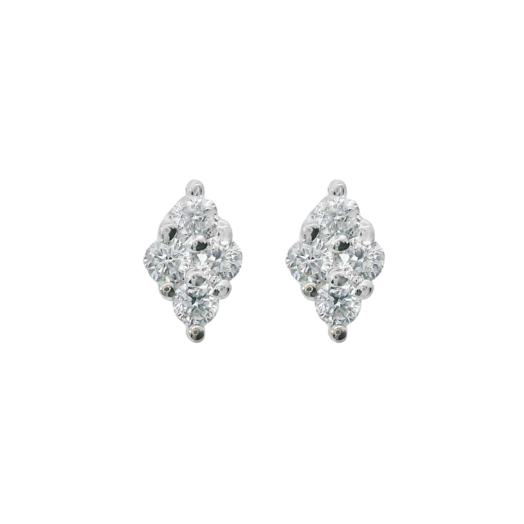Mini 4 Stone Diamond Studs