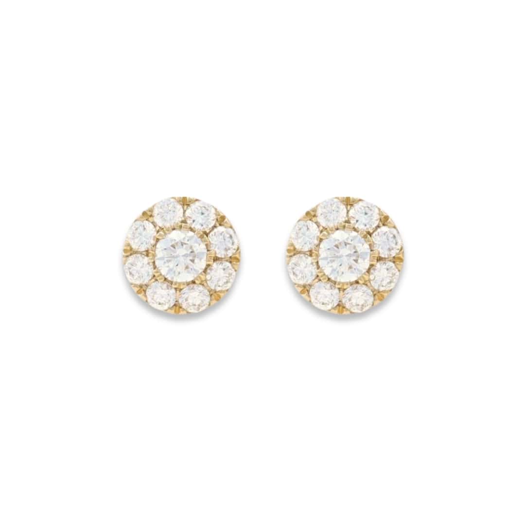 Diamond Halo Stud Earrings