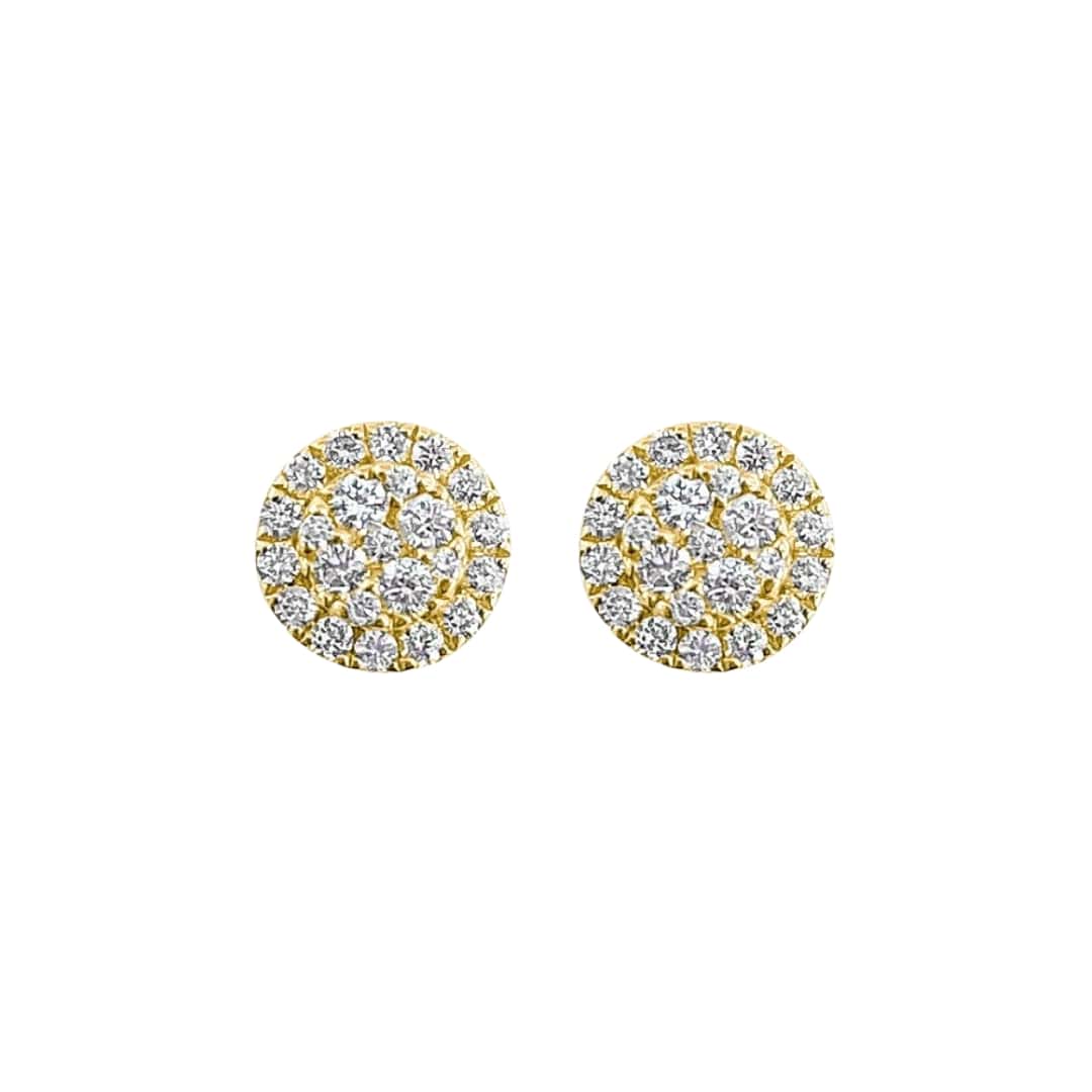 Diamond Cluster Stud Earrings