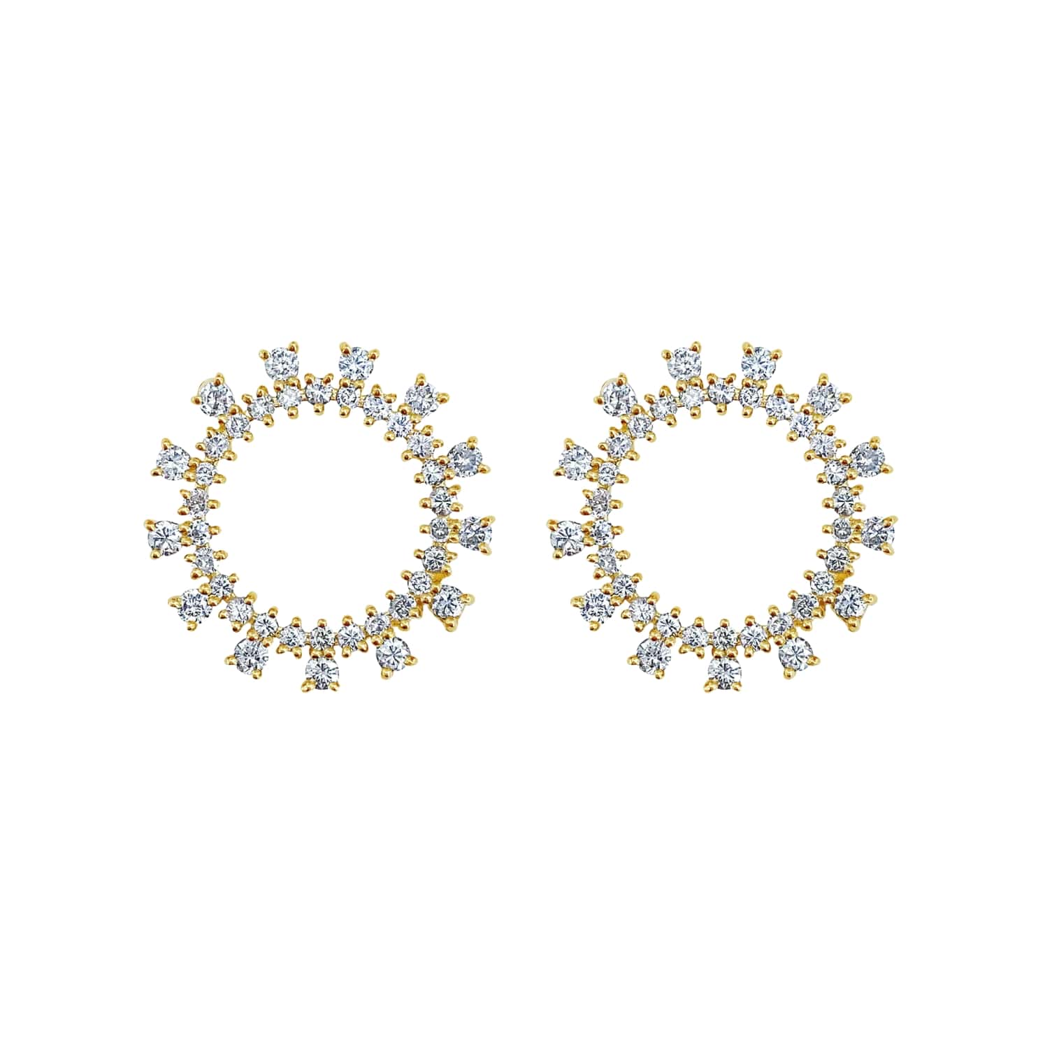 Open Diamond Wreath Earrings