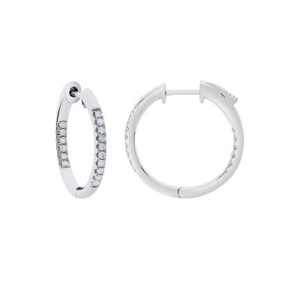 Small Inside Out Diamond Hoops