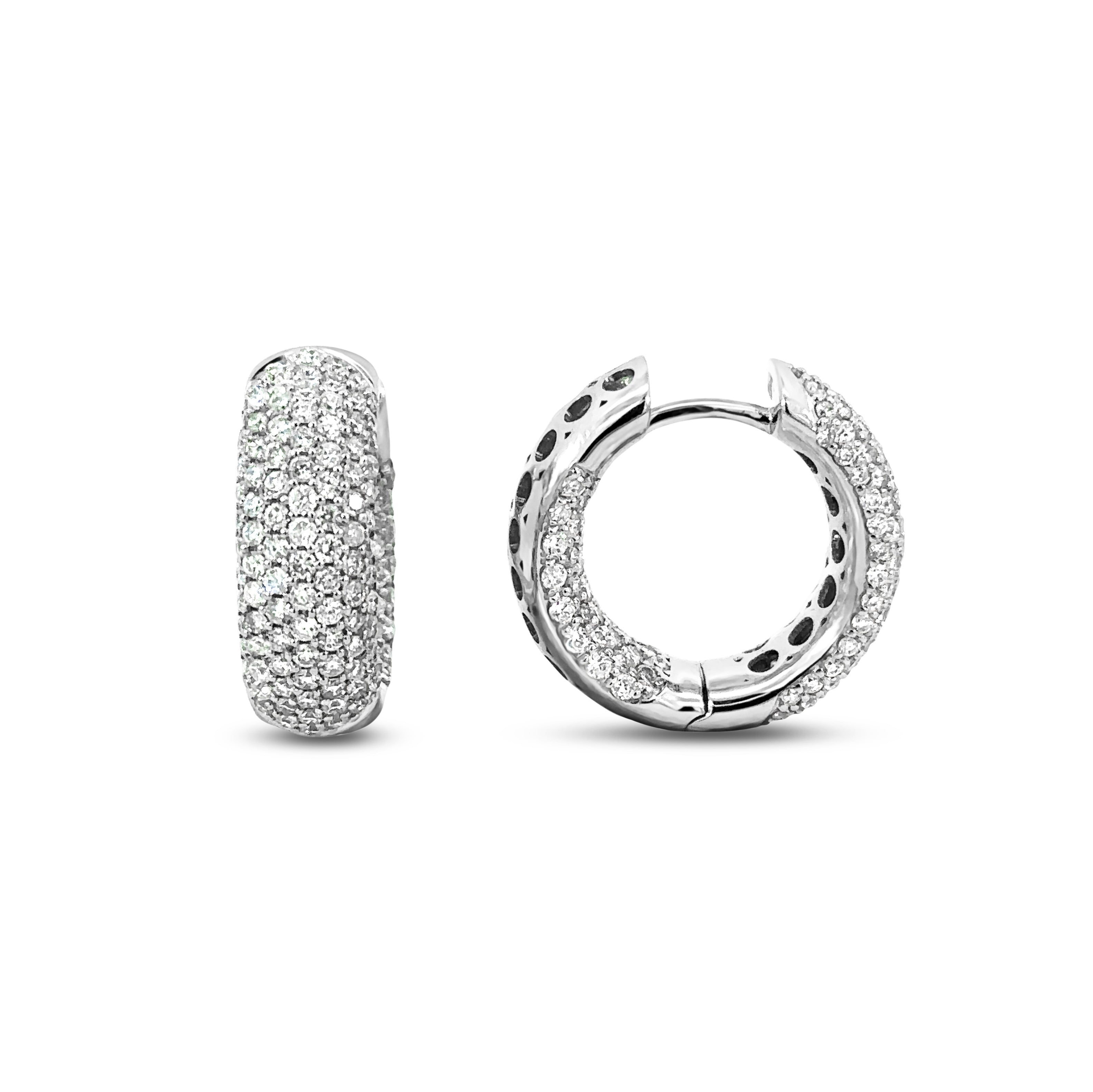 Diamond Pave Hoops