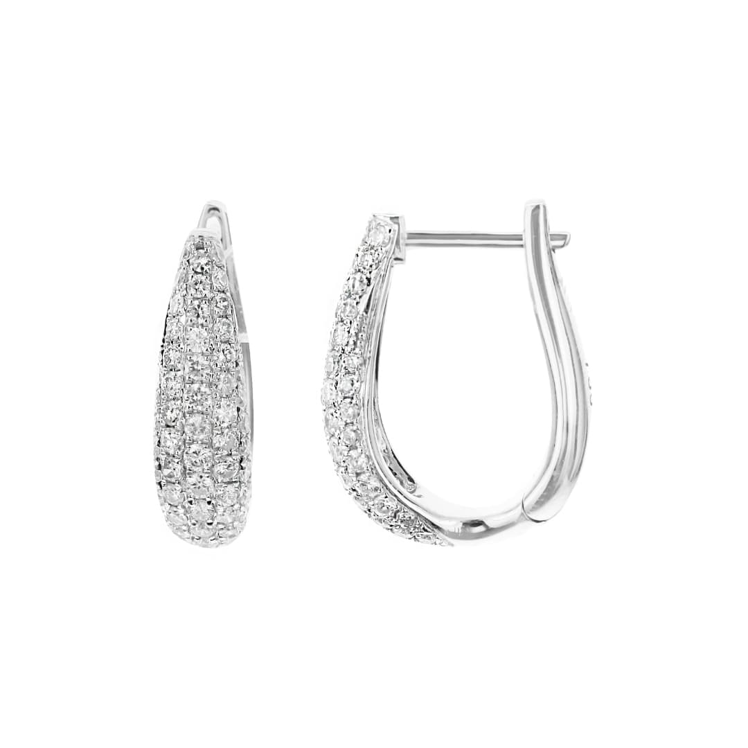 Pave Diamond Huggie Earrings