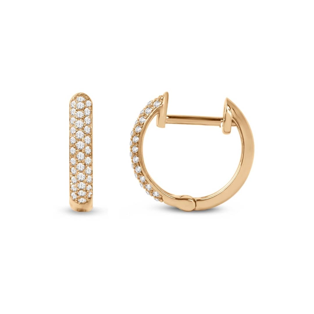 Pave Diamond Huggie Earrings