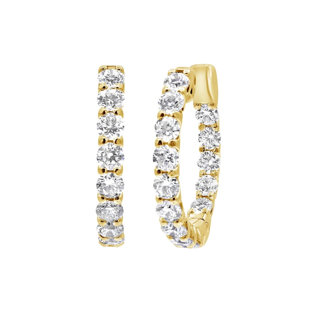 4ctw Inside Out Diamond Hoop Earrings