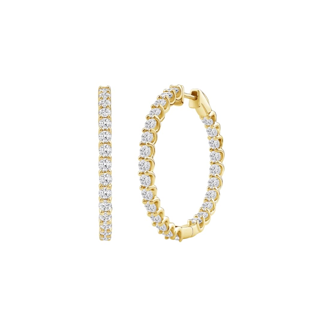 Small Inside Out Diamond Hoops