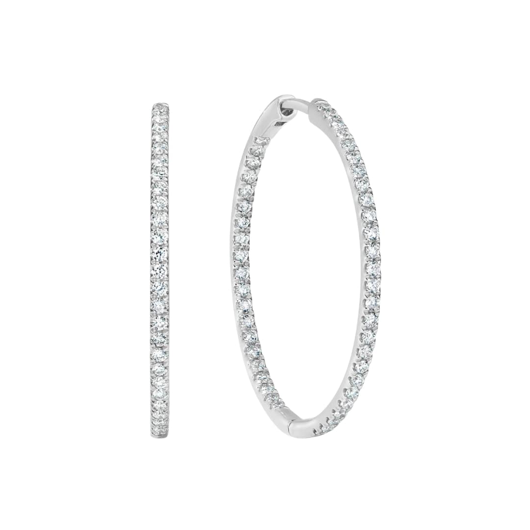Large Inside Out Diamond Hoops