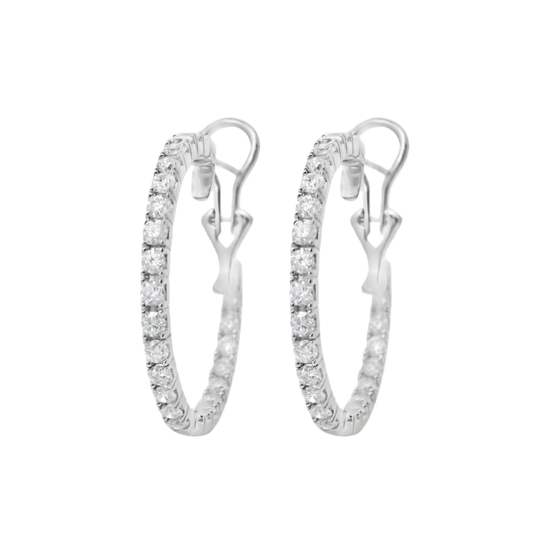 Inside Out Diamond Hoops