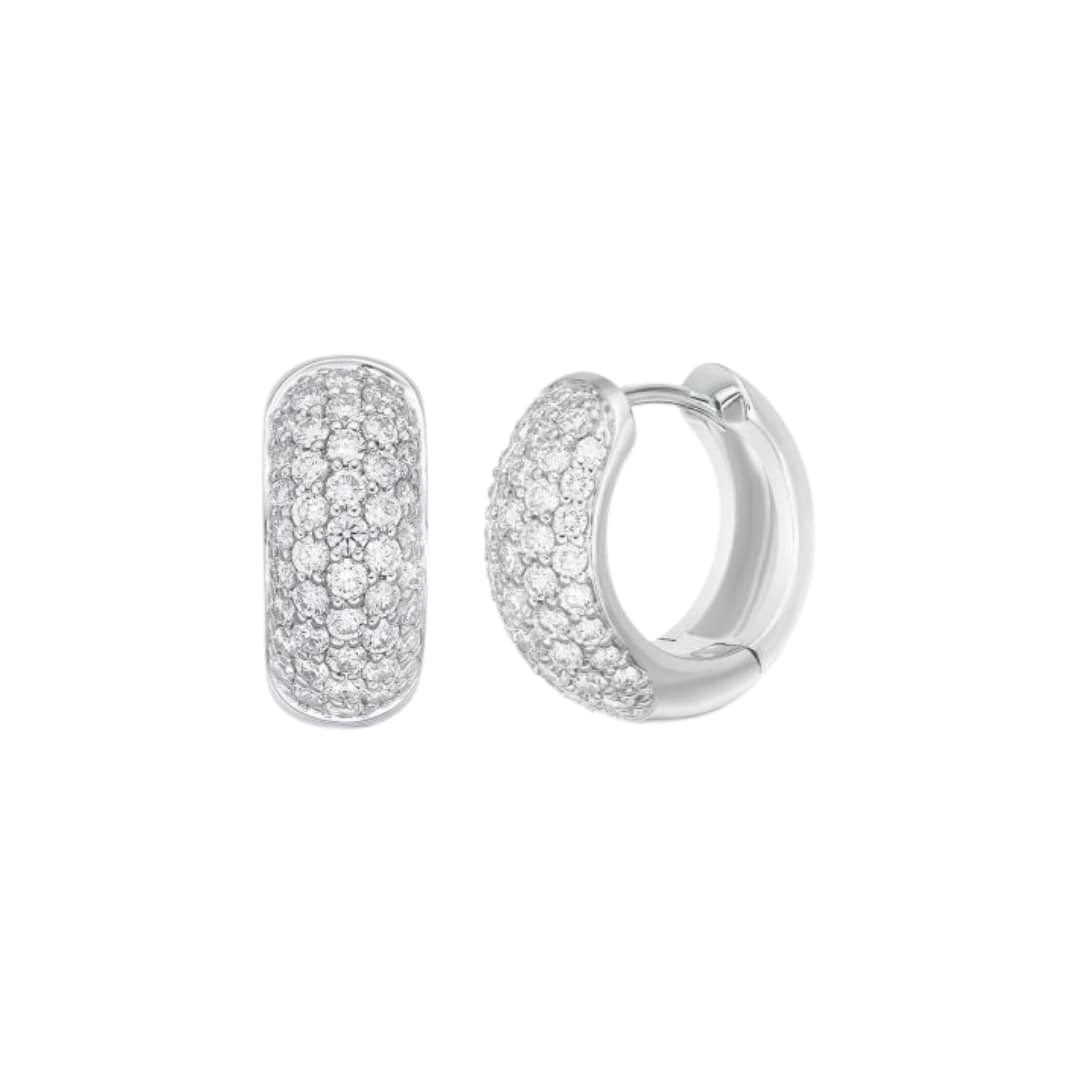 Chunky Pave Diamond Huggies