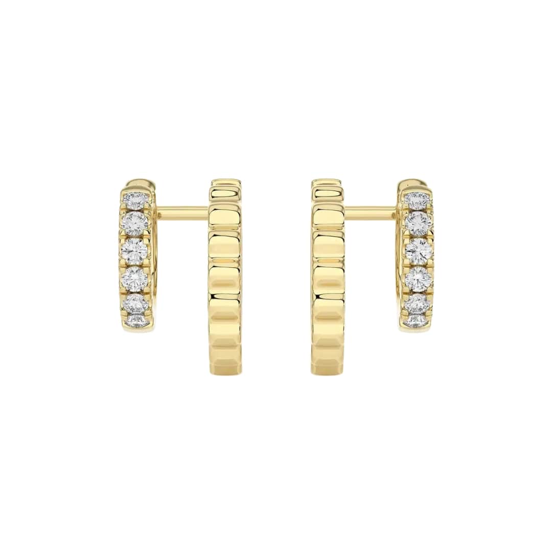 Double Row Diamond Huggies