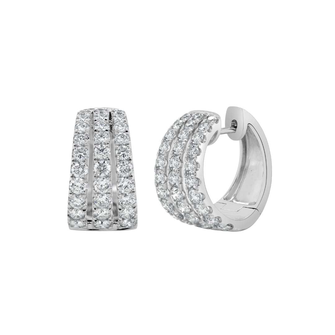 3 Row Diamond Statement Huggies