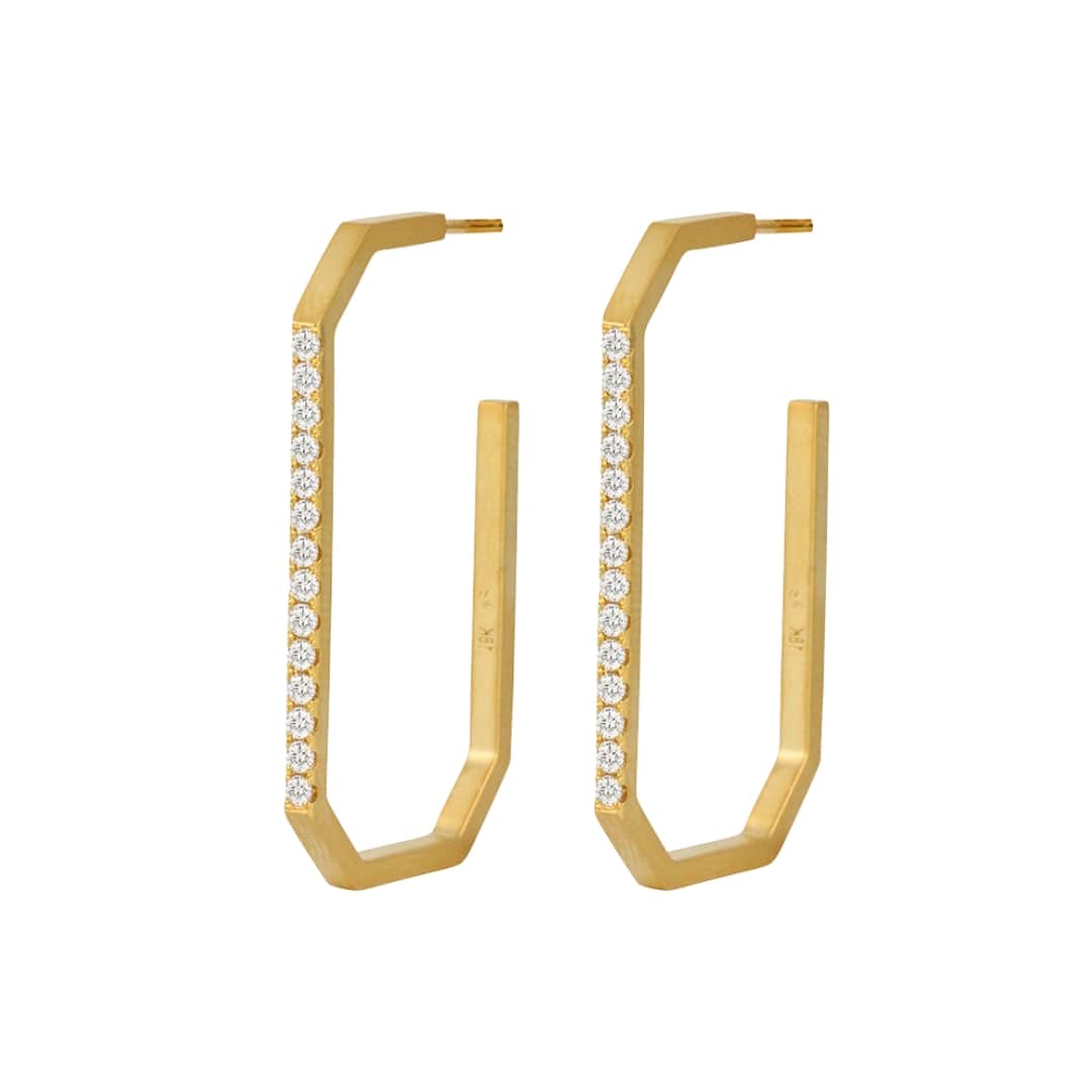 Open Geometric Diamond Hoops