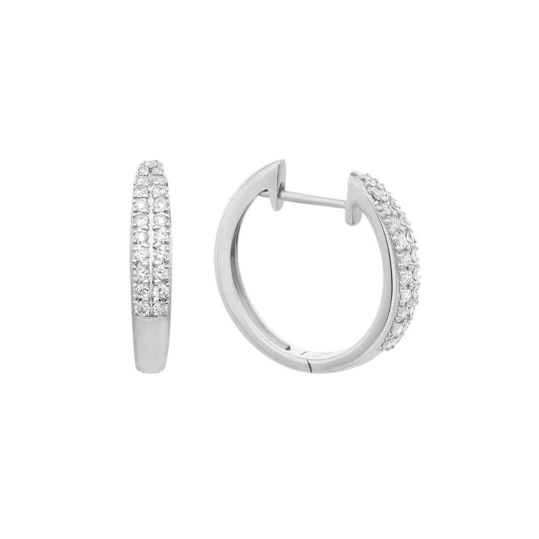 Pave Diamond Huggie Earrings