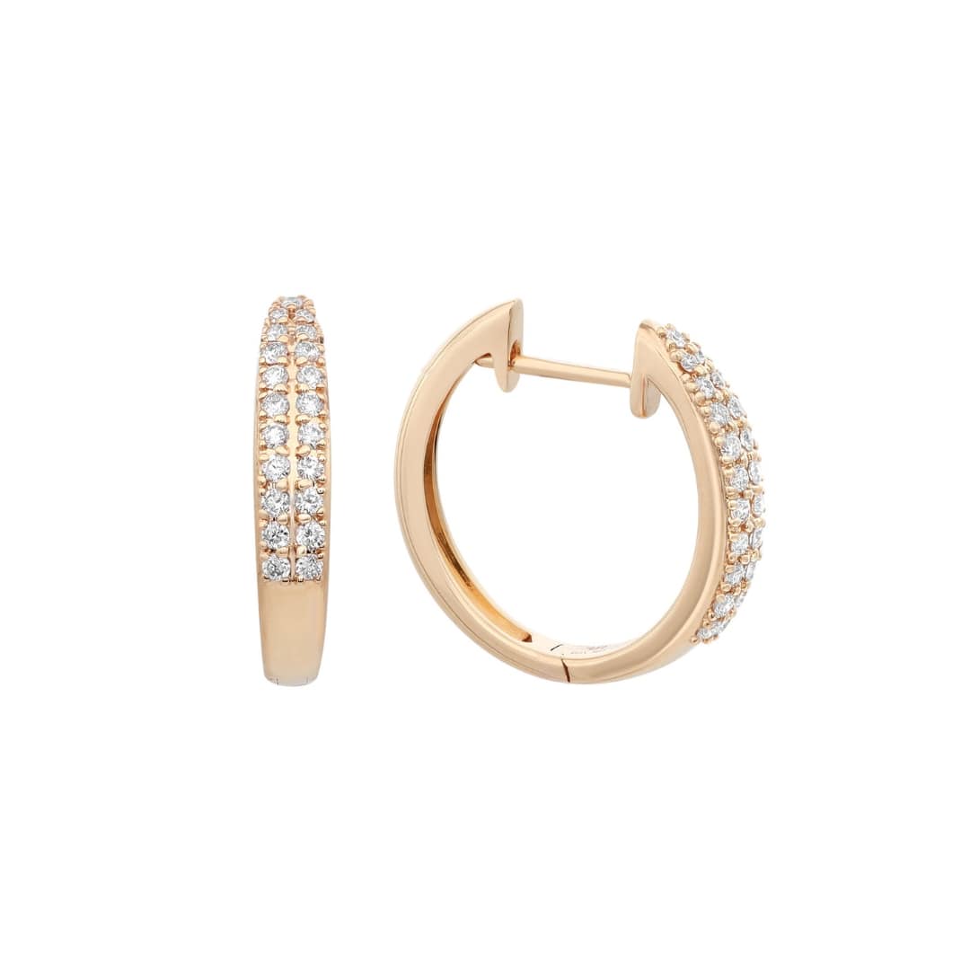 Pave Diamond Huggie Earrings