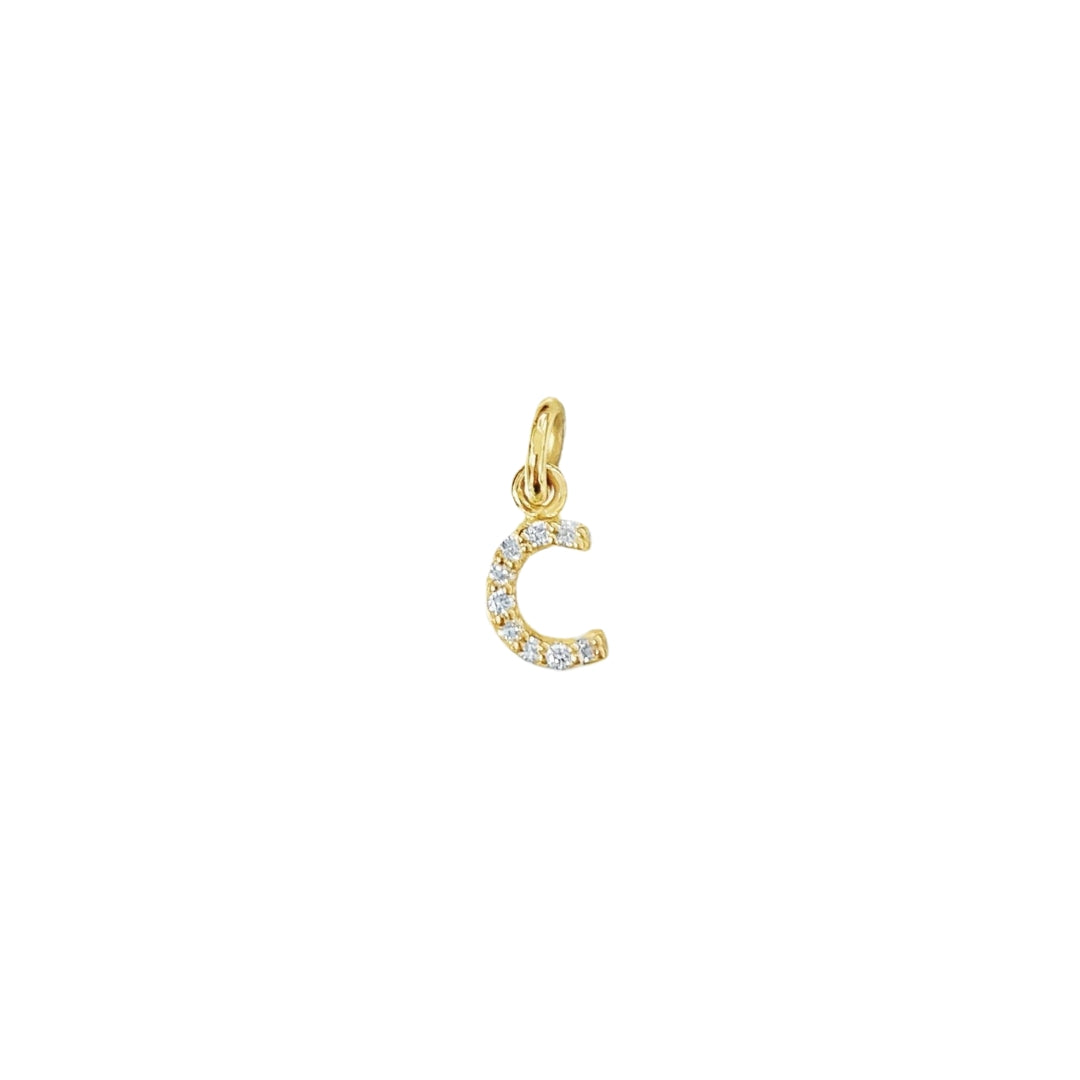 Mini Diamond Initial Charm