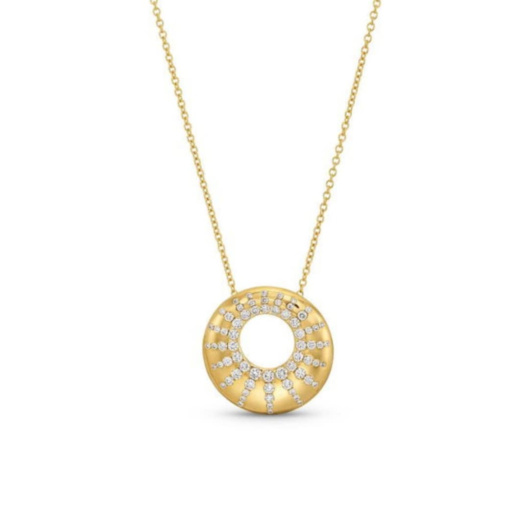 Diamond Sunburst Pendant Necklace