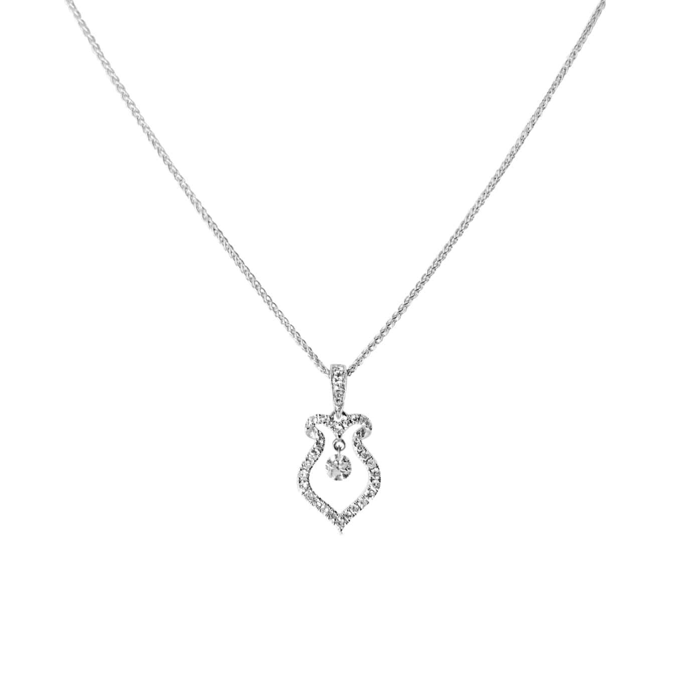 Floating Diamond Pendant Necklace