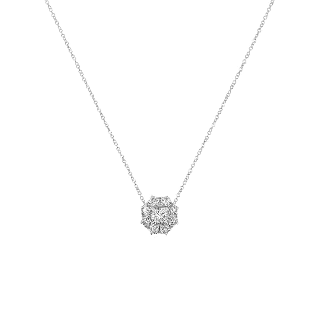 Small Diamond Cluster Necklace