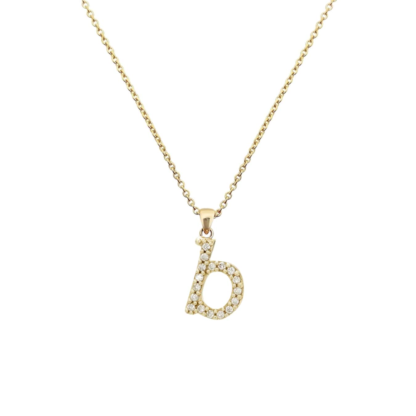 Lowercase Diamond Initial Necklace