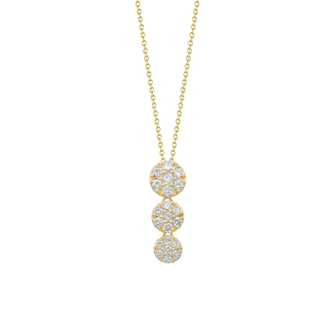 Diamond Cluster Trio Necklace