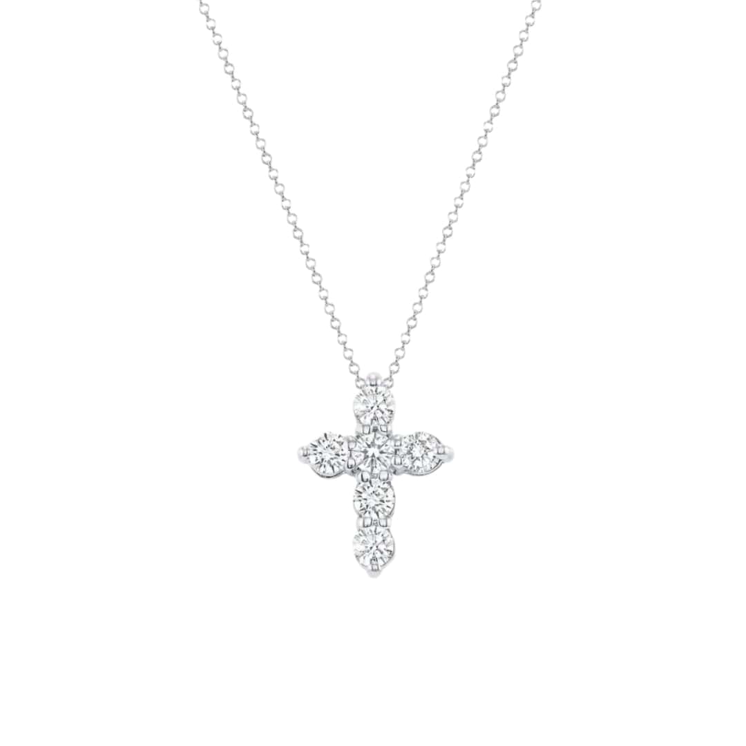 0.95ctw Diamond Cross Necklace