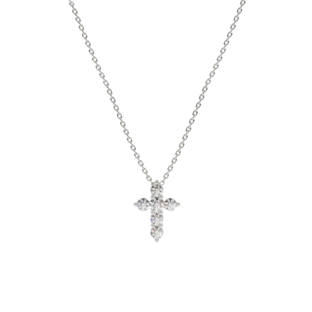 Mini Diamond Cross Necklace