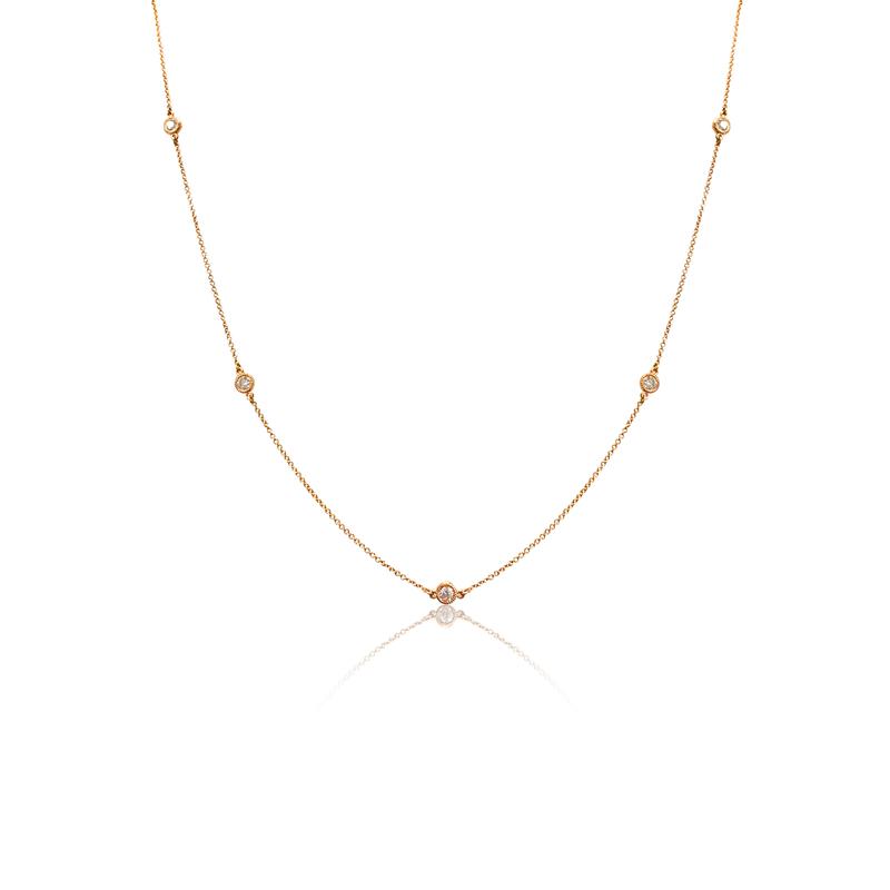 DIAMOND BY THE YARD NECKLACE ROSE GOLD