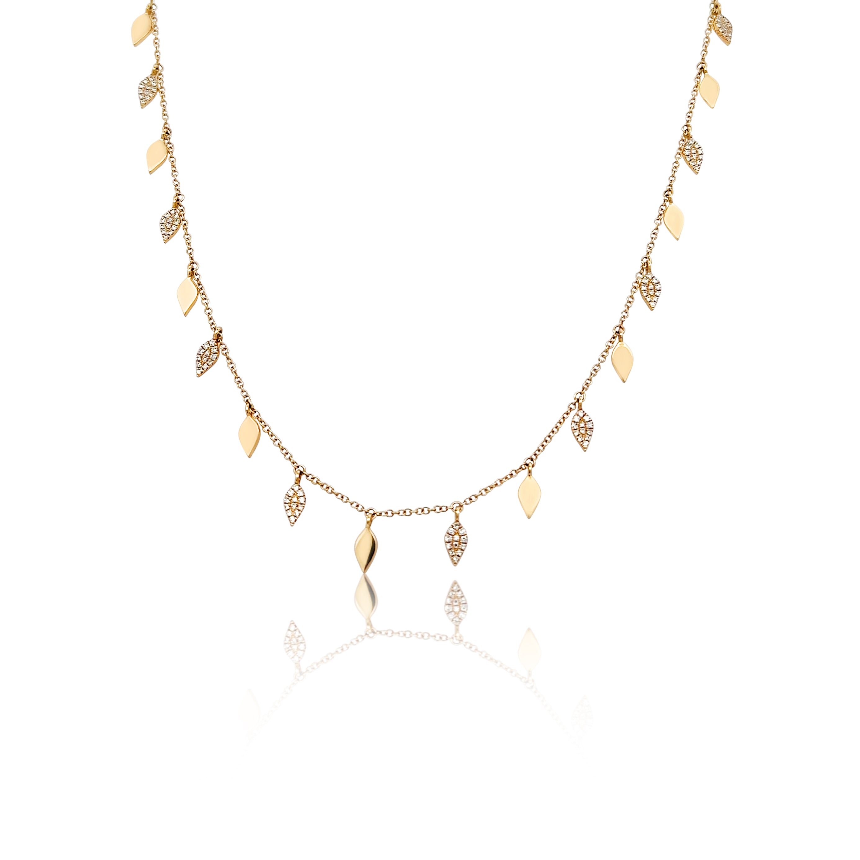 Diamond Leaf Necklace