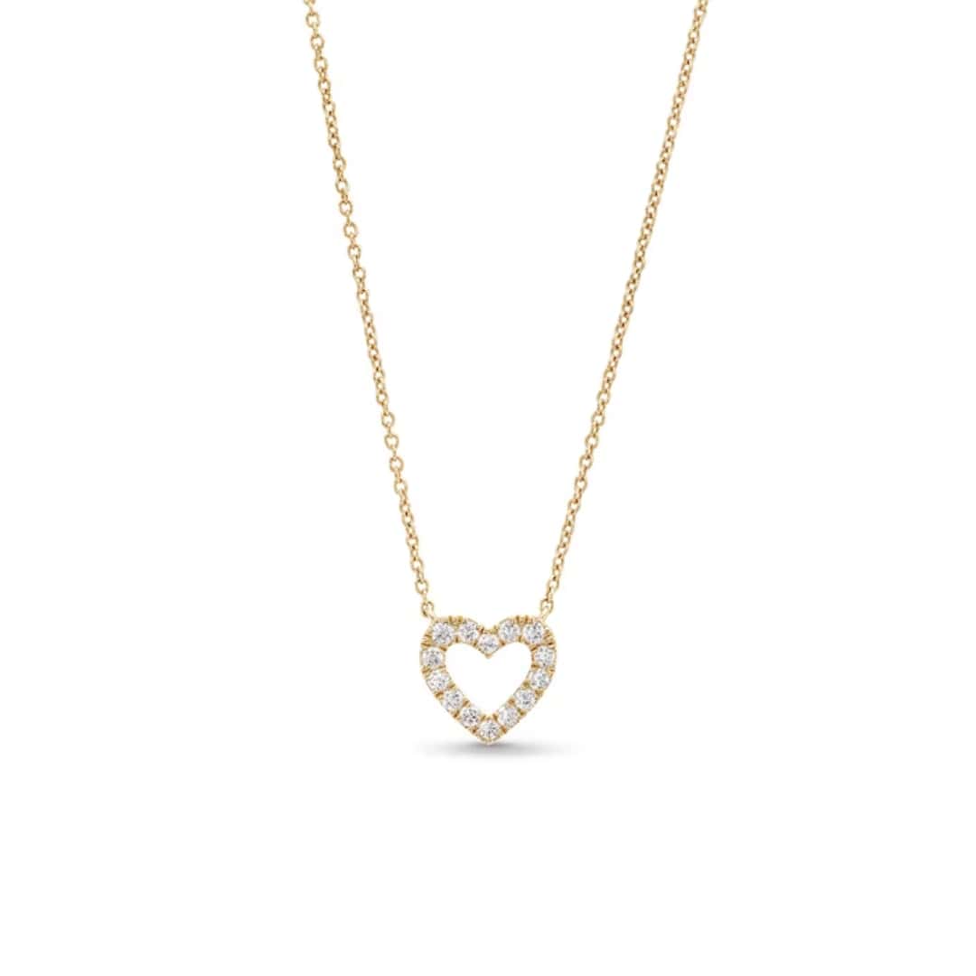 Open Heart Diamond Necklace