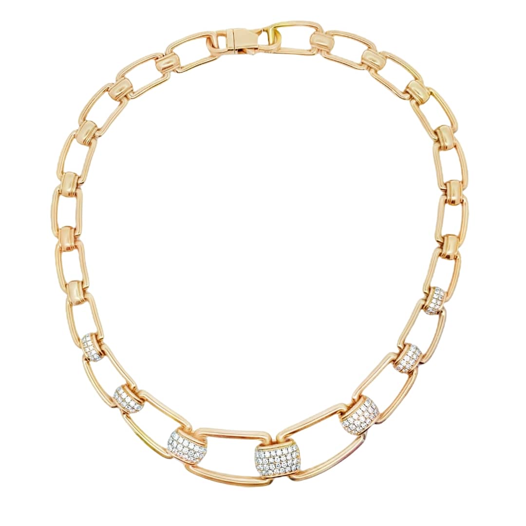 Pave Diamond Jumbo Link Necklace