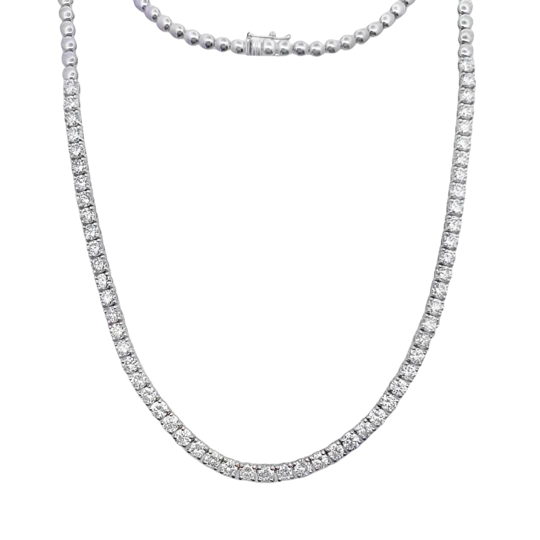 Diamond Beaded Tennis Necklace