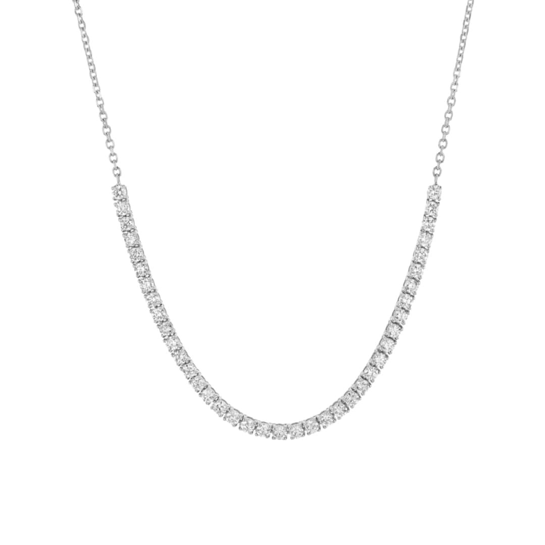 Halfway Diamond Tennis Necklace