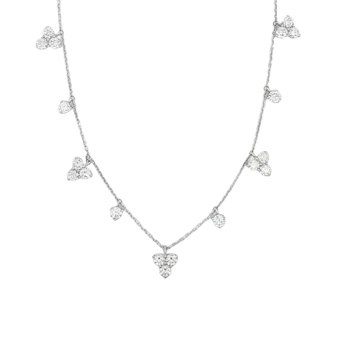 Diamond Drop Station Necklace