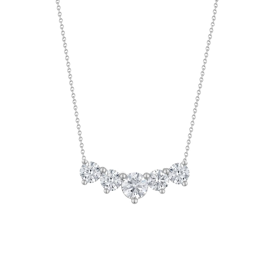 5 Stone Diamond Necklace