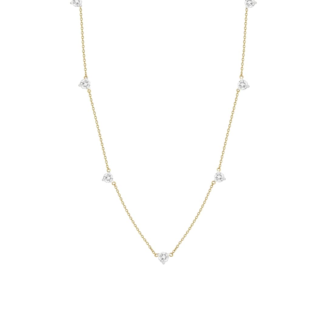 20" Diamond Station Necklace