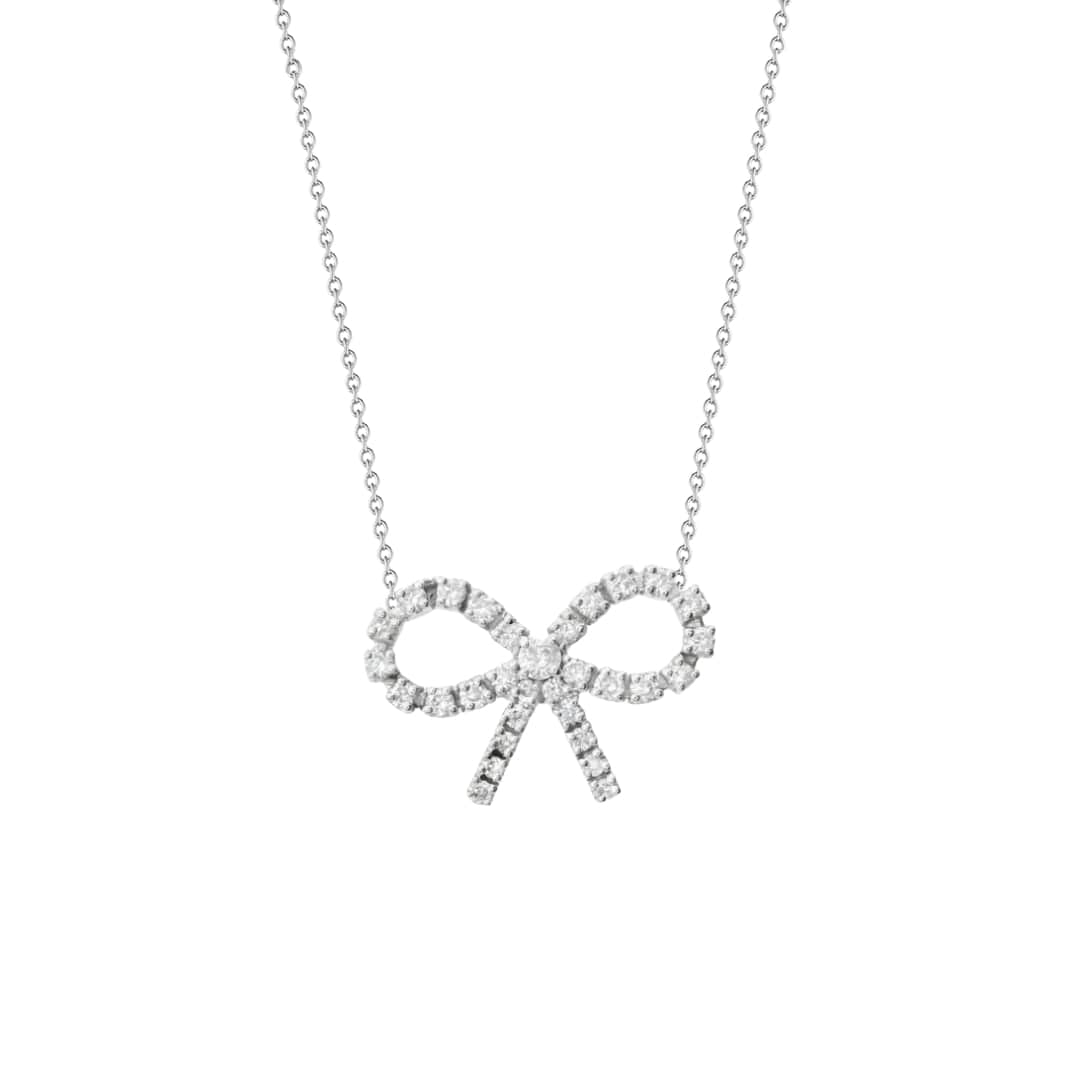 Diamond Bow Necklace